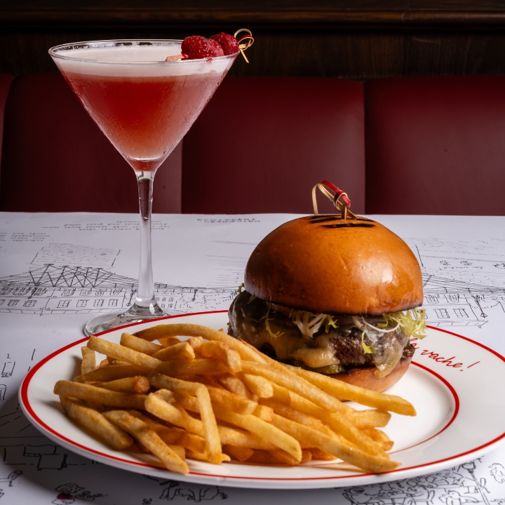 burger and fries, la vache exchange square new restaurant hong kong