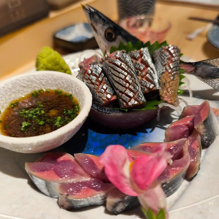 fish sushi dish from katsuisen restaurant in shek tong tsui hong kong