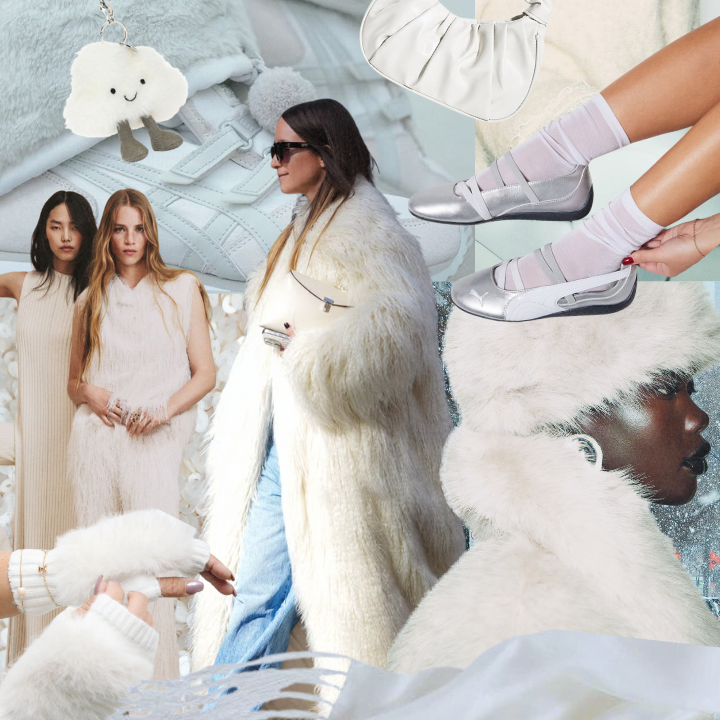 white holiday outfit christmas inspiration winter jacket fluff