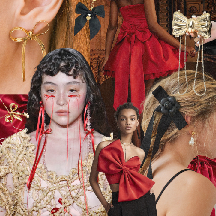 bows holiday dress christmas party inspiration outfit