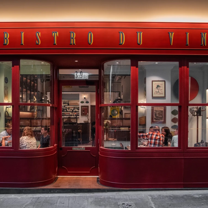 Bistro Du Vin exterior red walls cosy, vintage French bistro nestled in Kennedy Town