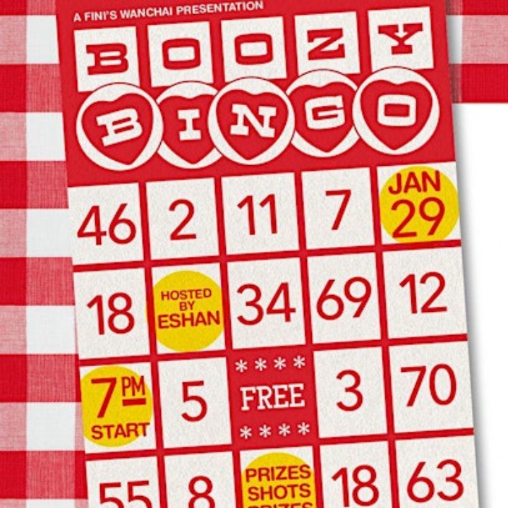 What's On Hong Kong January Boozy Bingo Fini's Wanchai