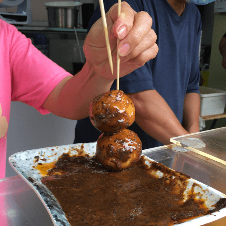 Cheung Chau fishballs, island street food, giant fish balls