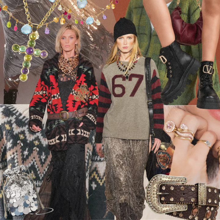 holiday party outfit inspiration plaid christmas sweater maximalism